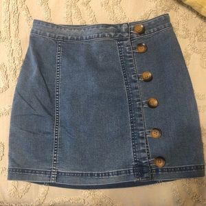 Free People denim skirt